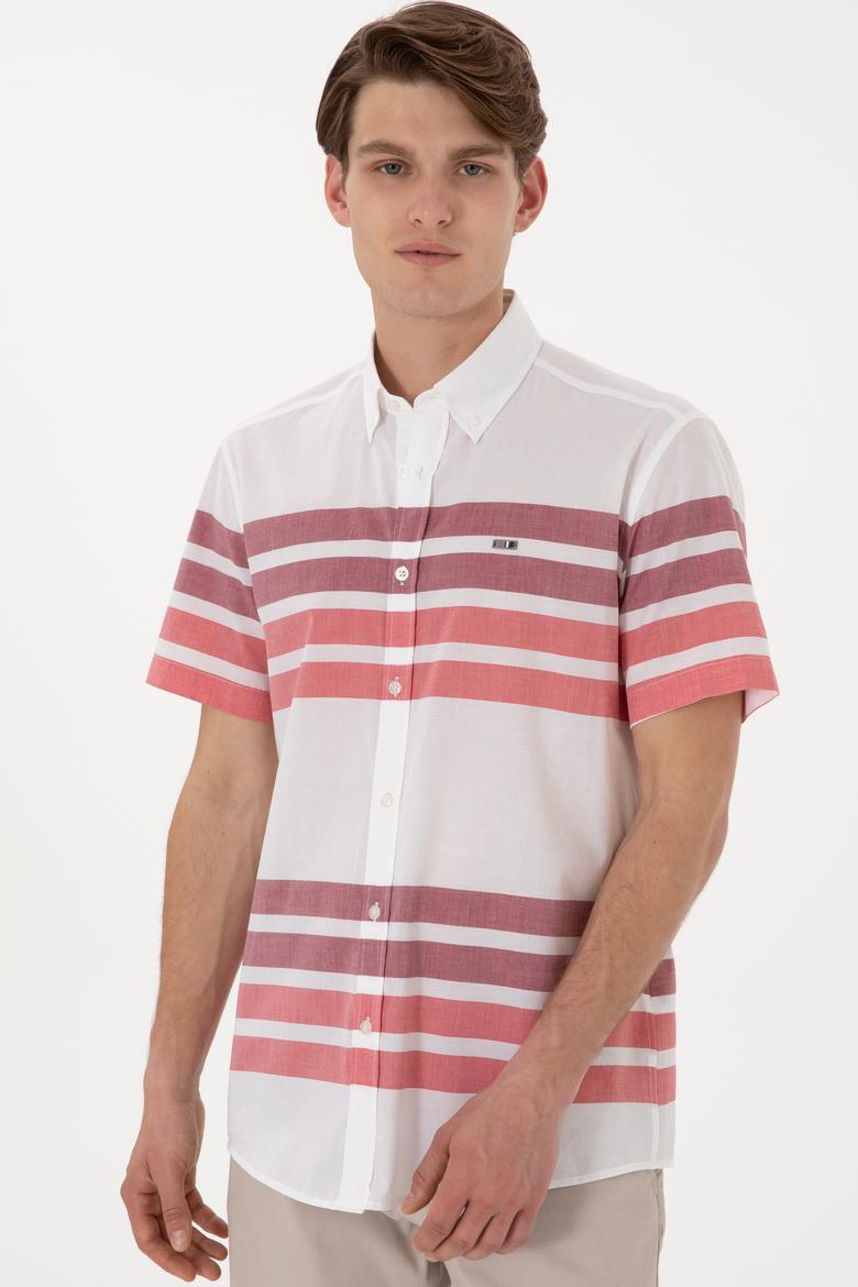 Erkek Kırmızı Kısa Kollu Gömlek - 50282874013