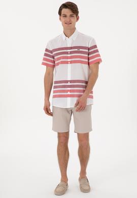 Erkek Kırmızı Kısa Kollu Gömlek - 50282874013