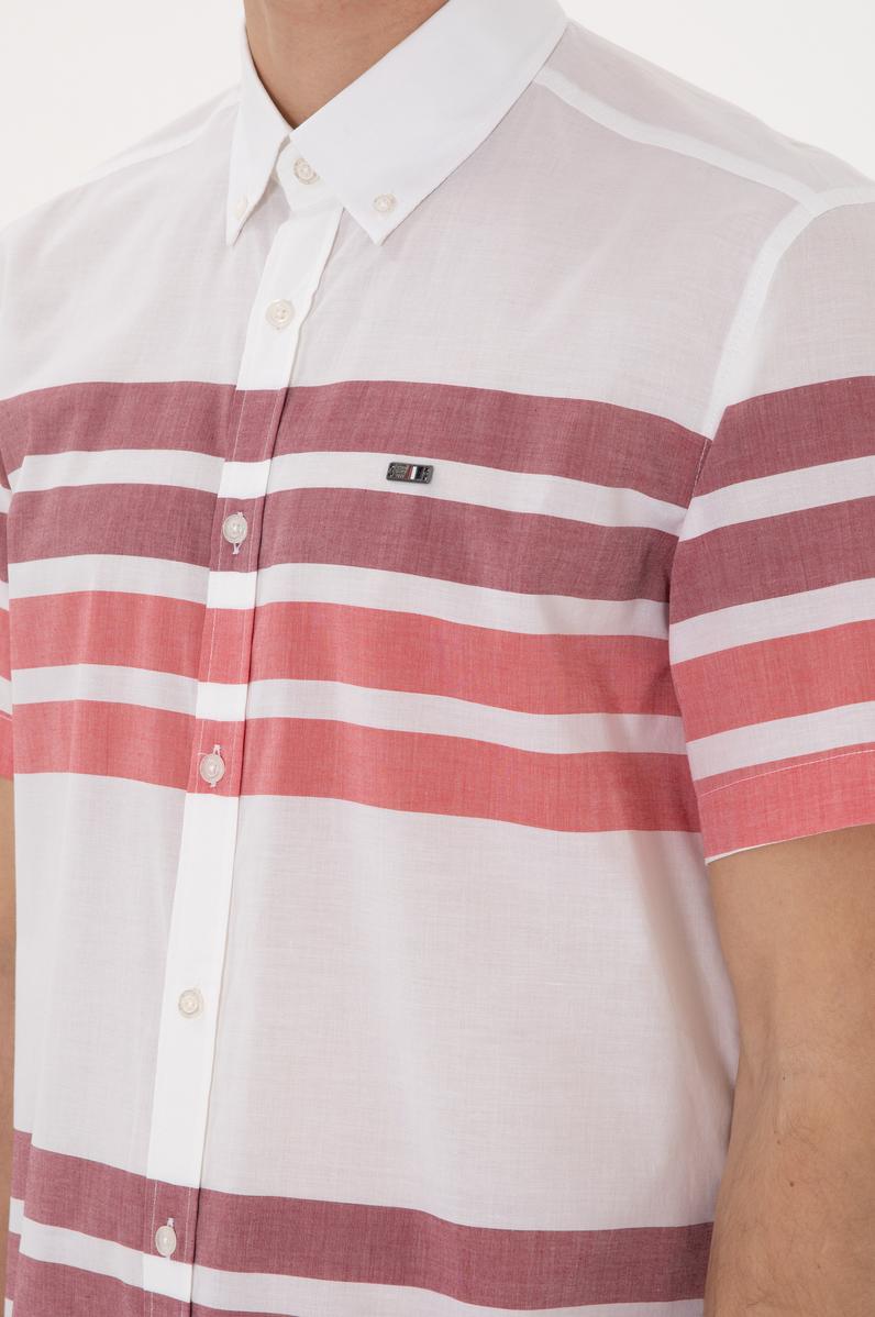 Erkek Kırmızı Kısa Kollu Gömlek