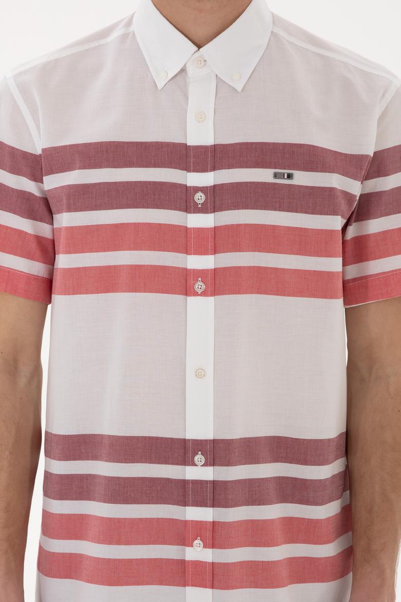 Erkek Kırmızı Kısa Kollu Gömlek - 50282874013