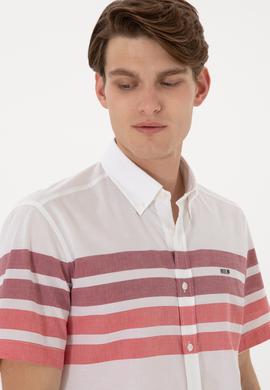 Erkek Kırmızı Kısa Kollu Gömlek - 50282874013