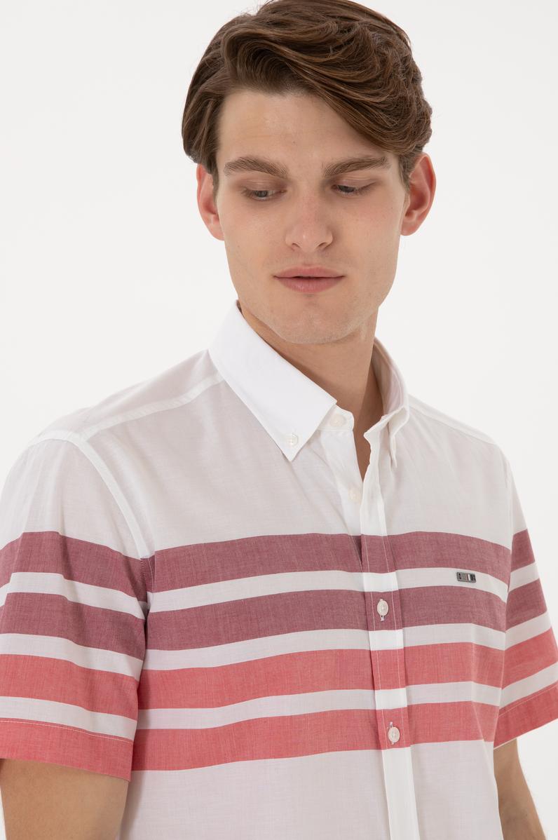 Erkek Kırmızı Kısa Kollu Gömlek