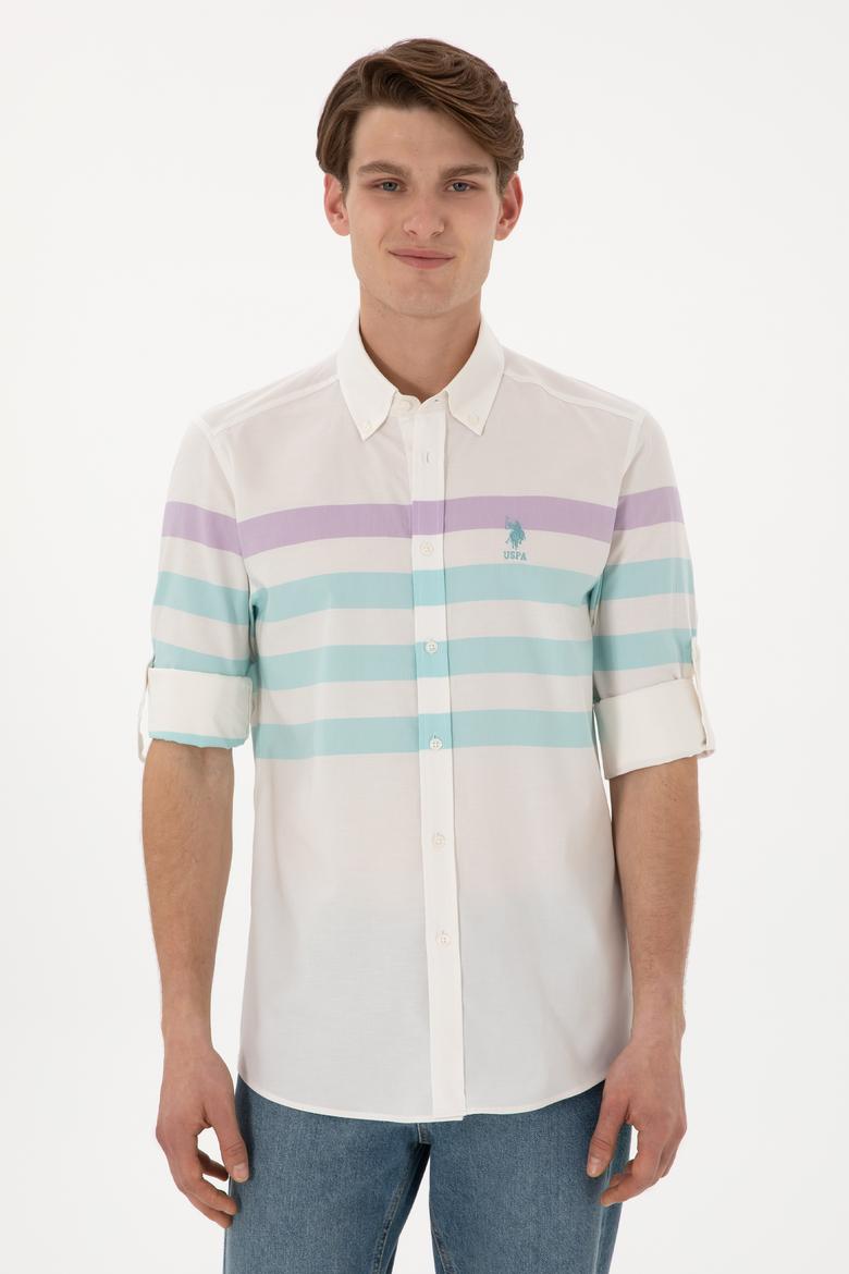 Erkek Mint Uzun Kollu Gömlek