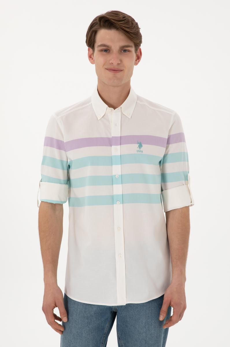 Erkek Mint Uzun Kollu Gömlek