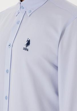 Erkek Açık Mavi Uzun Kollu Basic Gömlek - 50298021009