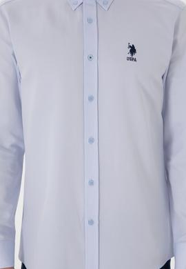 Erkek Açık Mavi Uzun Kollu Basic Gömlek - 50298021009