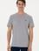 Erkek Regular Fit Bisiklet Yaka Gri Basic Tişört