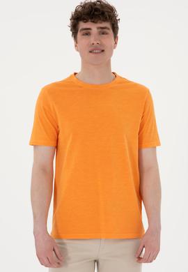 Erkek Turuncu Basic Tişört - 50279578093