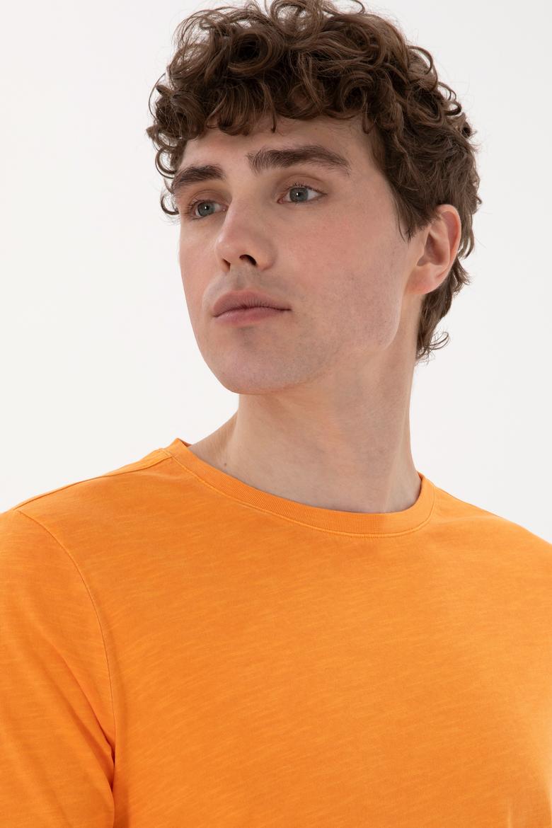 Erkek Turuncu Basic Tişört - 50279578093