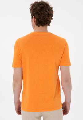 Erkek Turuncu Basic Tişört - 50279578093