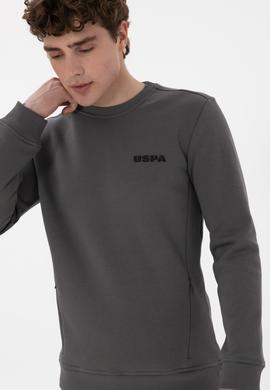 Erkek Regular Fit Bisiklet Yaka Antrasit Sweatshirt - 50292362017