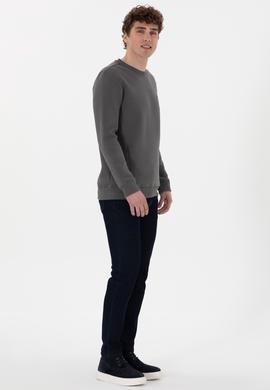 Erkek Regular Fit Bisiklet Yaka Antrasit Sweatshirt - 50292362017