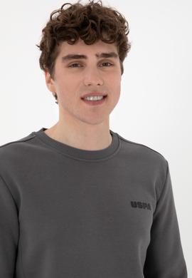 Erkek Regular Fit Bisiklet Yaka Antrasit Sweatshirt - 50292362017