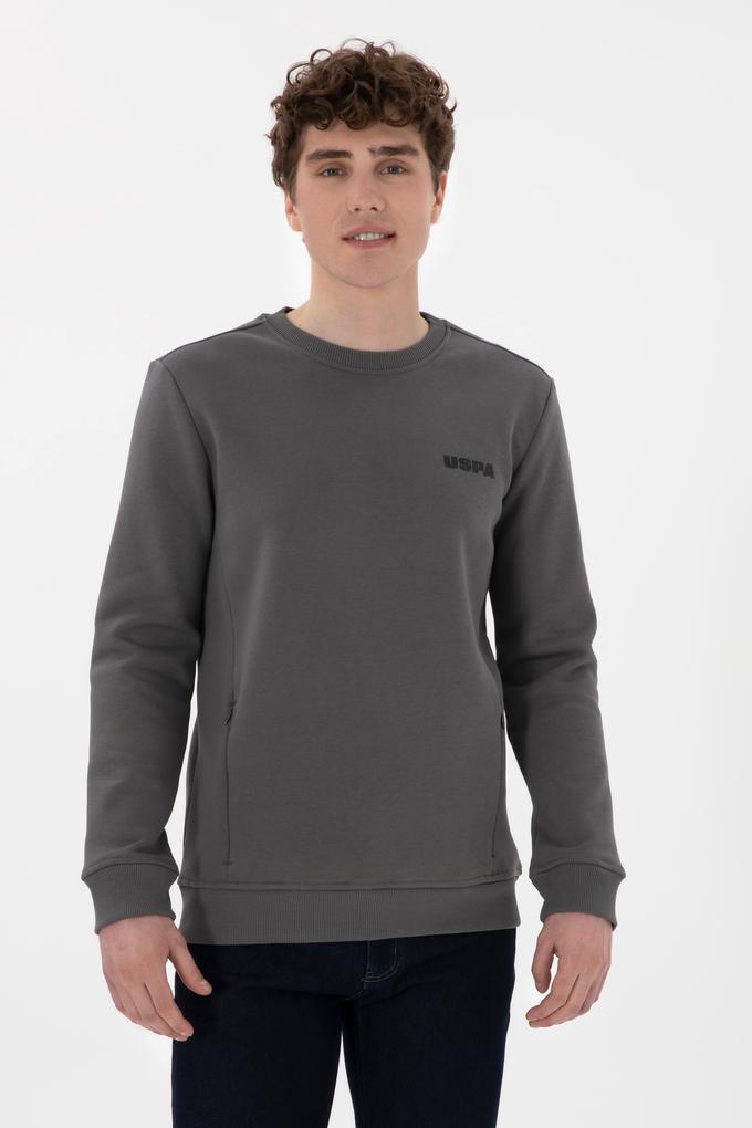 Erkek Regular Fit Bisiklet Yaka Antrasit Sweatshirt