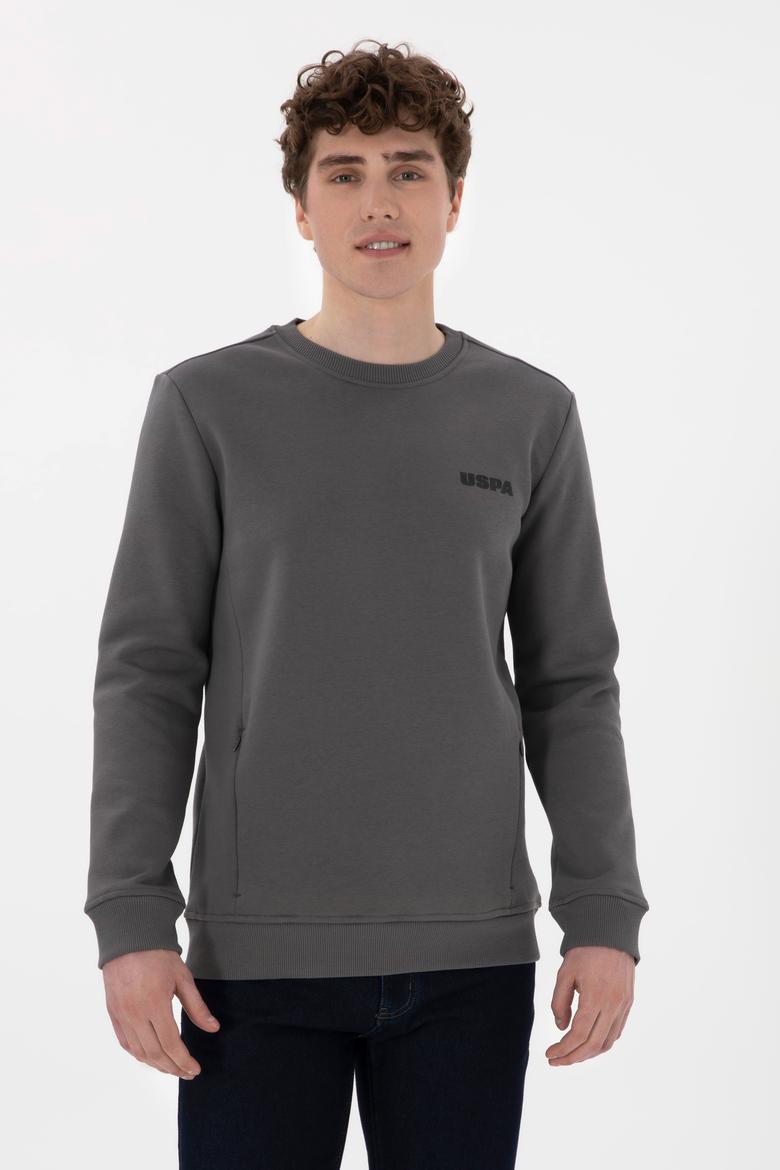 Erkek Regular Fit Bisiklet Yaka Antrasit Sweatshirt