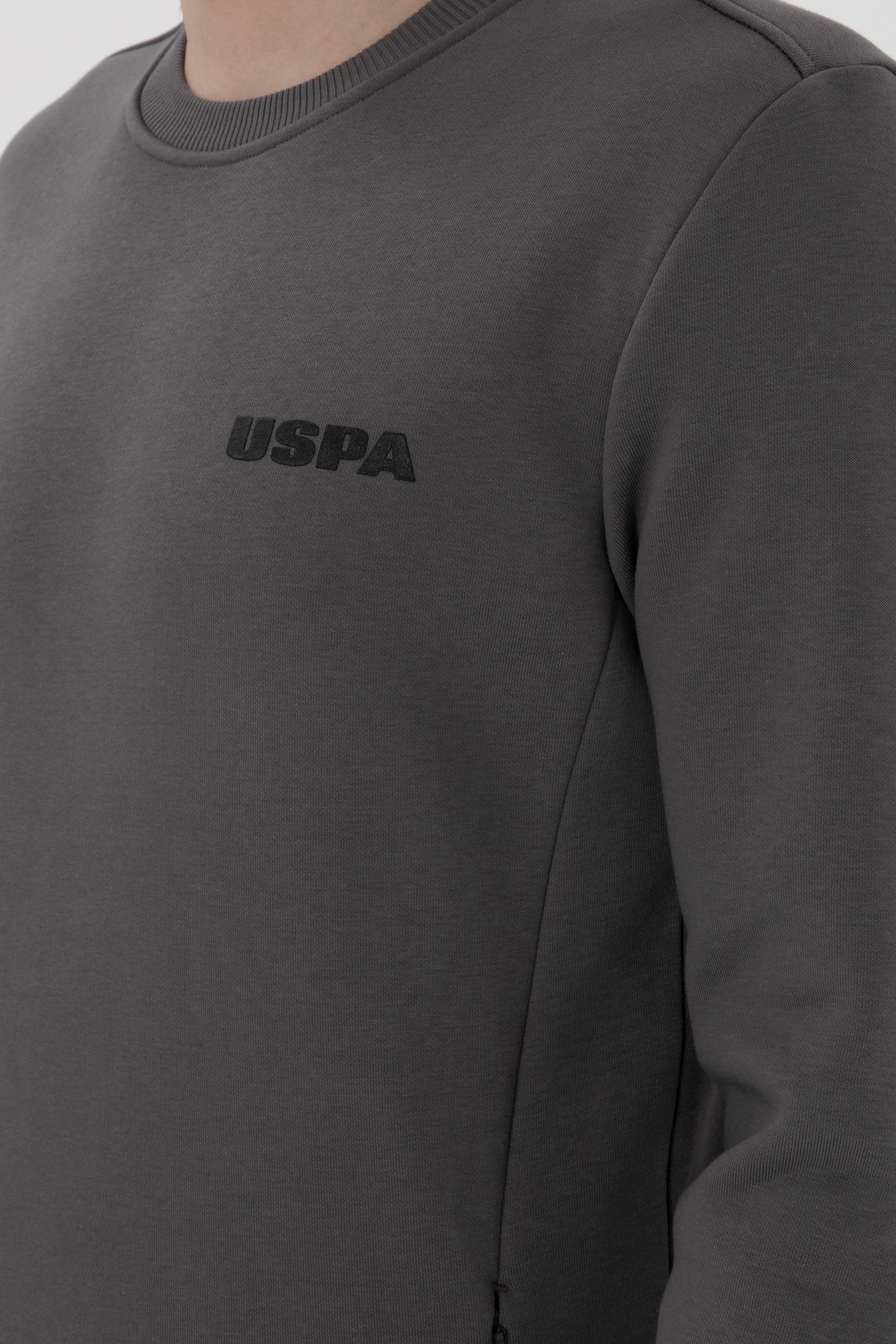 Erkek Regular Fit Bisiklet Yaka Antrasit Sweatshirt - Image 7