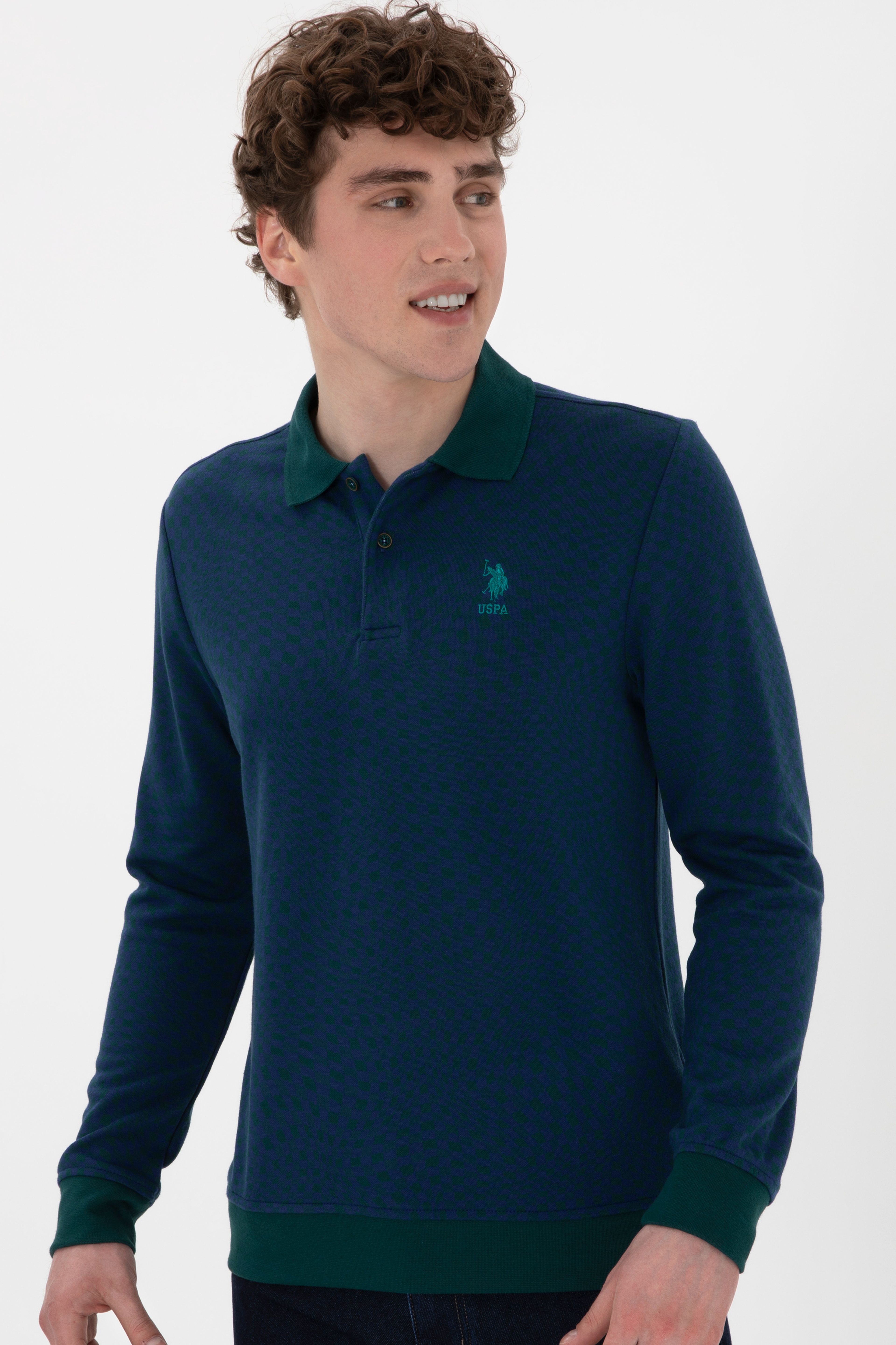 Erkek Koyu Yeşil Sweatshirt - Image 3