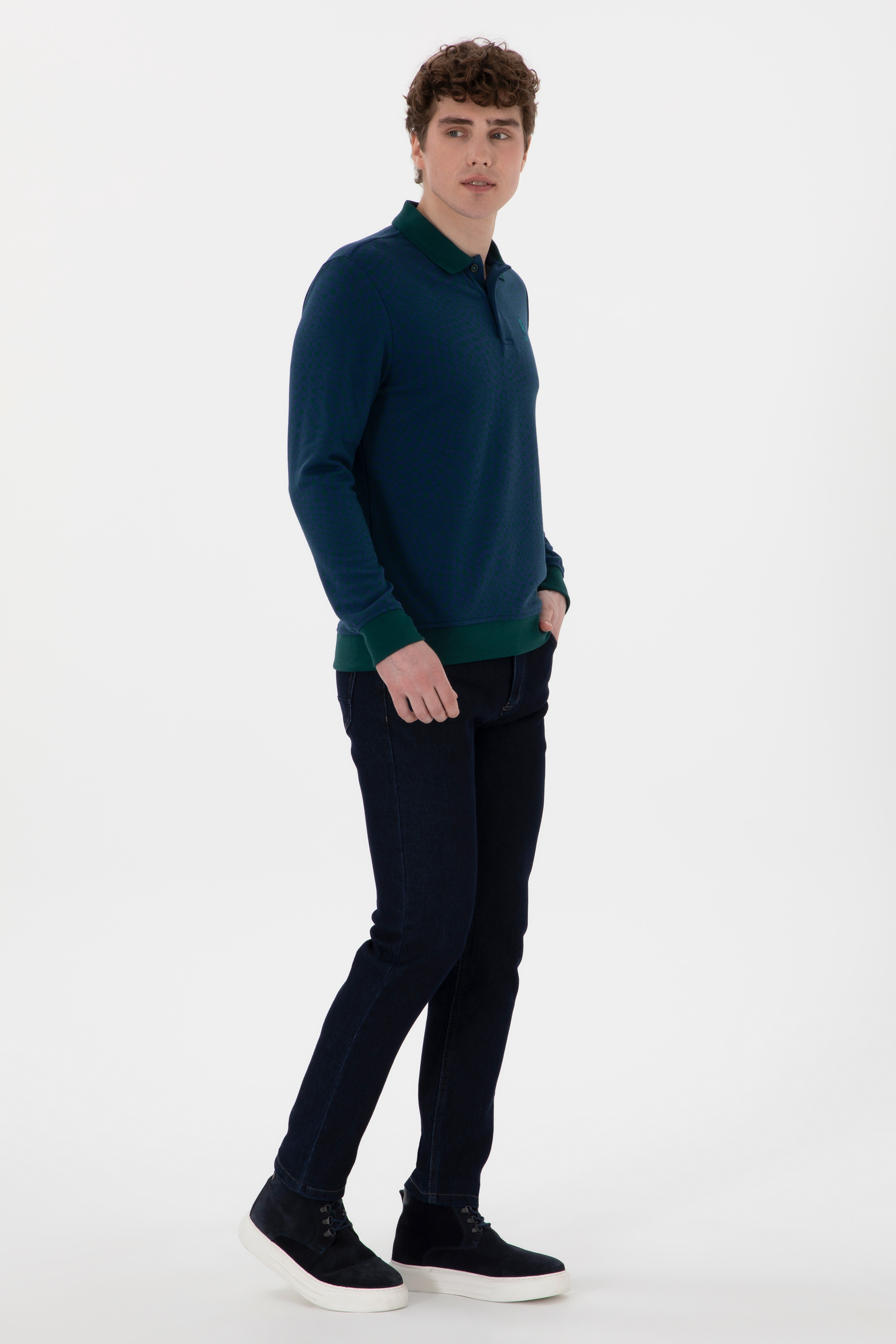Erkek Koyu Yeşil Sweatshirt - Image 4