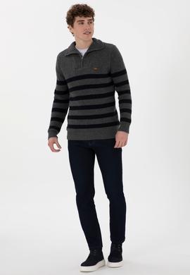 Erkek Antrasit Melanj Kazak - 50293125028