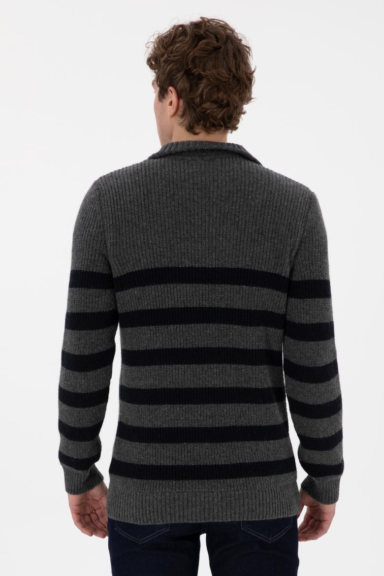 Erkek Antrasit Melanj Kazak - 50293125028