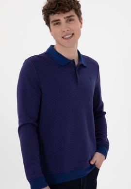 Erkek İndigo Sweatshirt - 50290607007