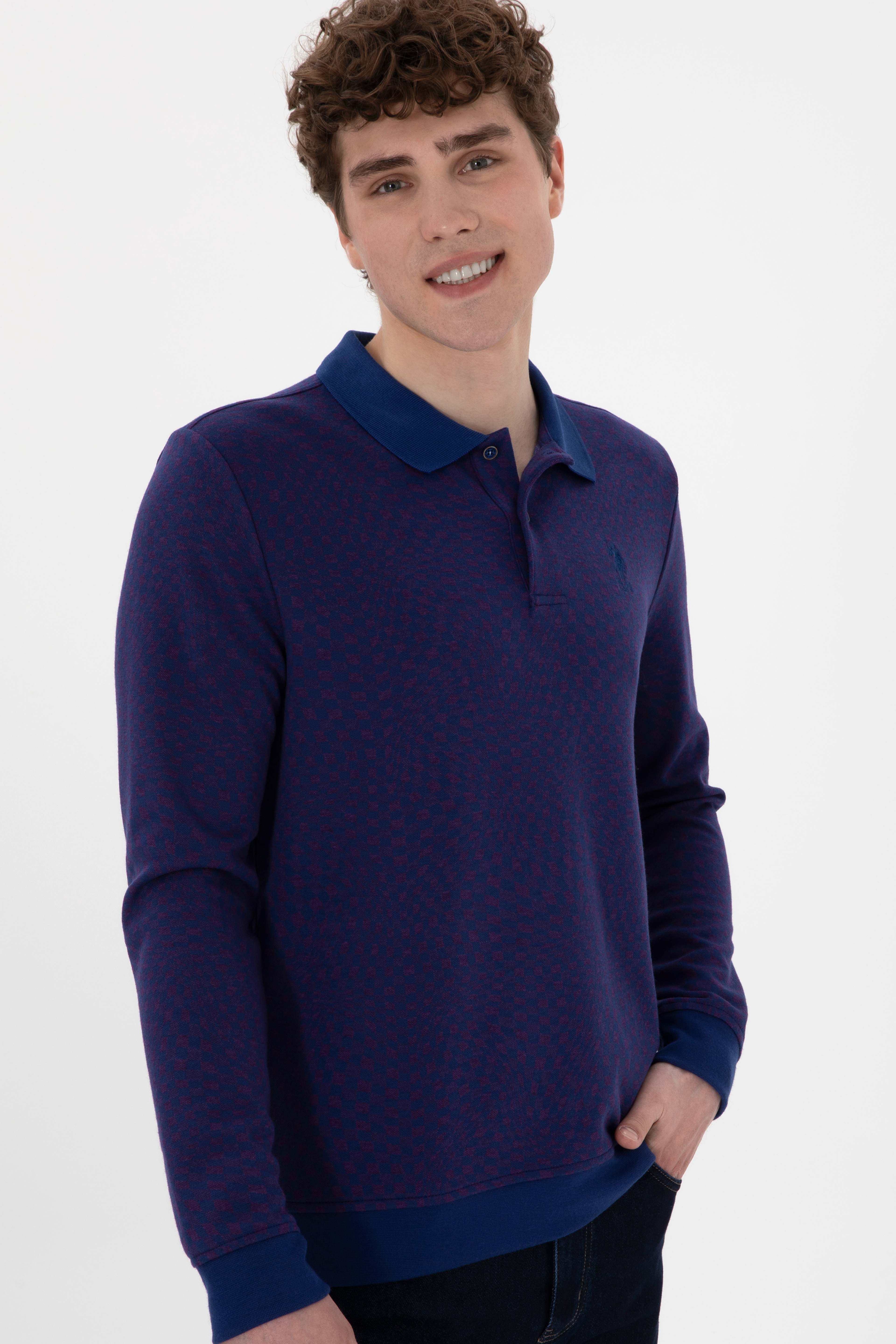 Erkek İndigo Sweatshirt - Image 3