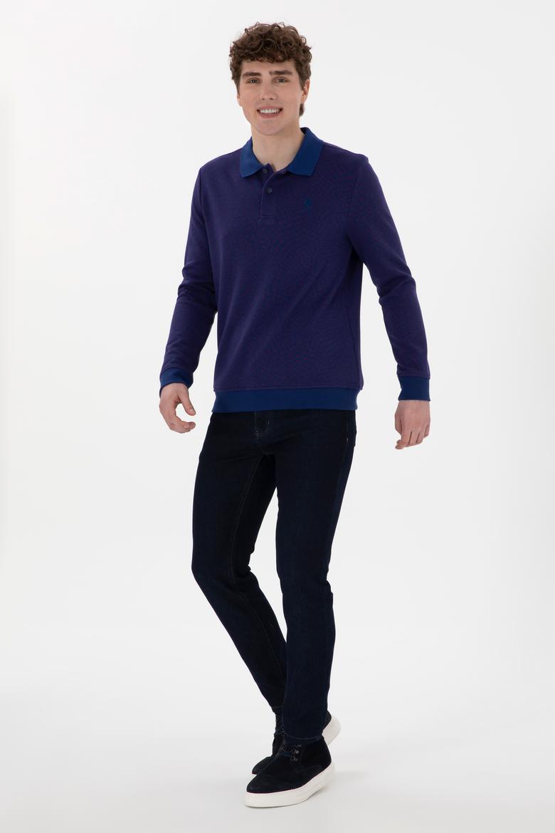 Erkek İndigo Sweatshirt - 50290607007