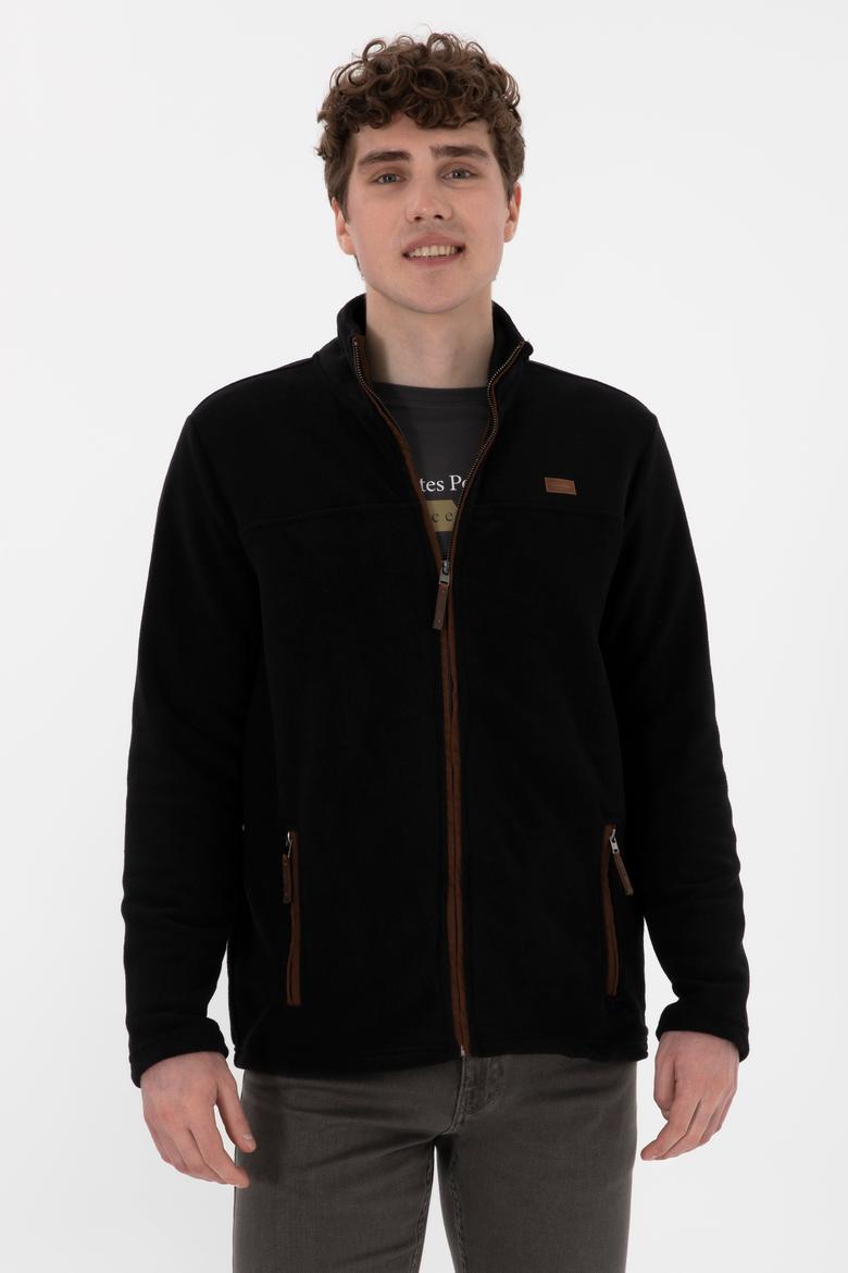 Erkek Siyah  Polar Örme Hırka