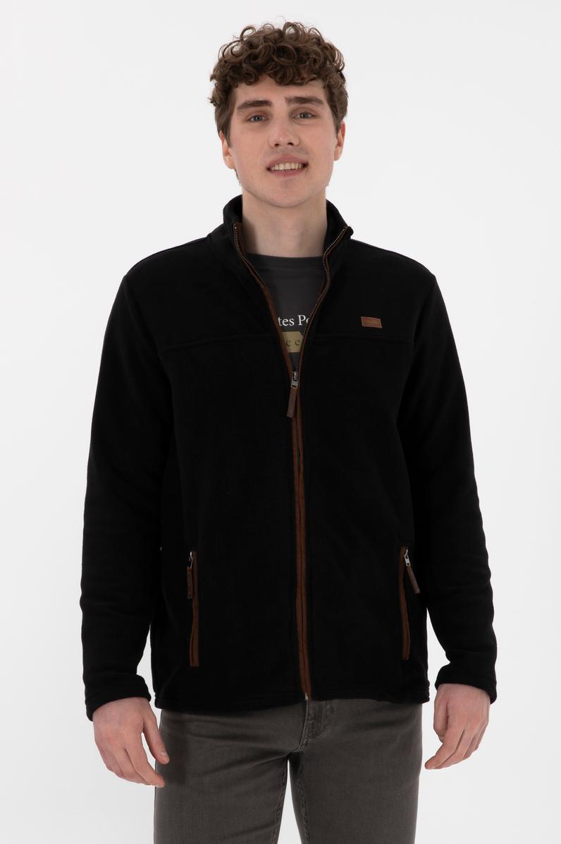 Erkek Siyah  Polar Örme Hırka