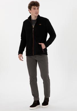 Erkek Siyah  Polar Örme Hırka - 50290594049