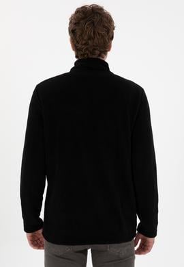 Erkek Siyah  Polar Örme Hırka - 50290594049