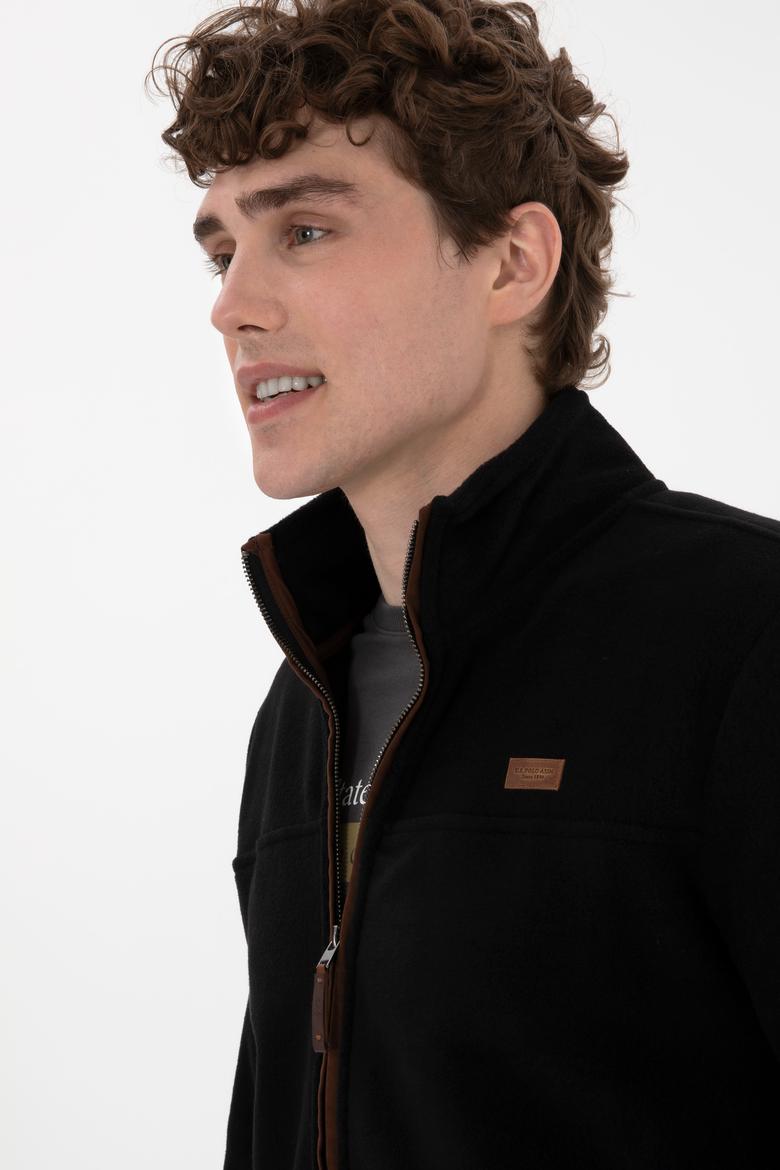 Erkek Siyah  Polar Örme Hırka - 50290594049