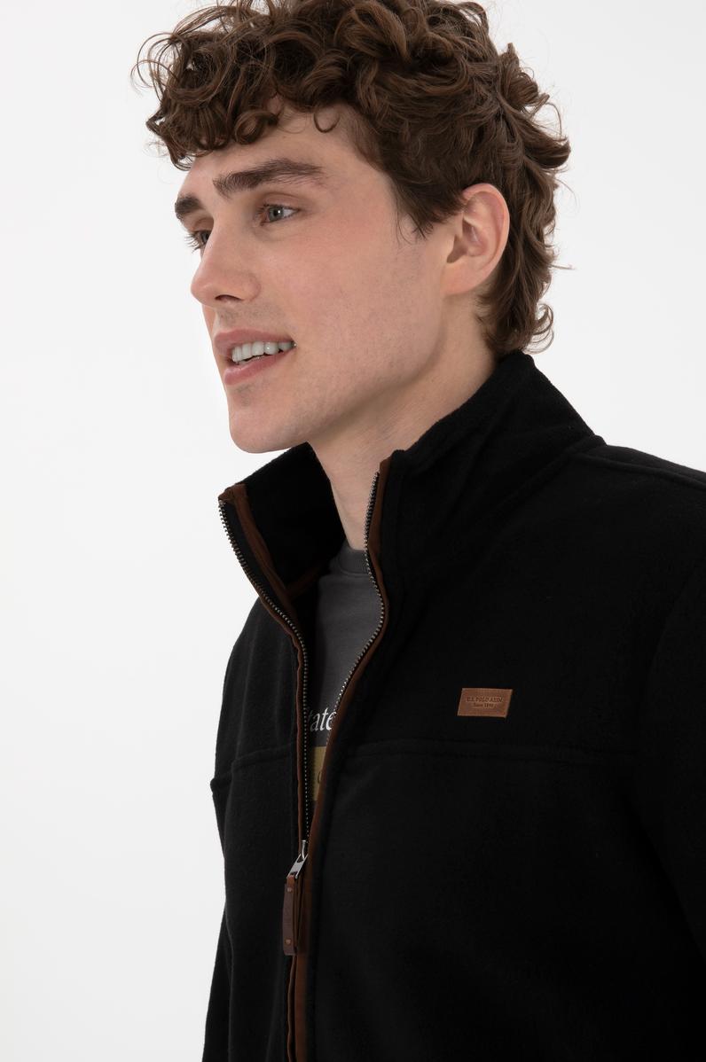 Erkek Siyah  Polar Örme Hırka