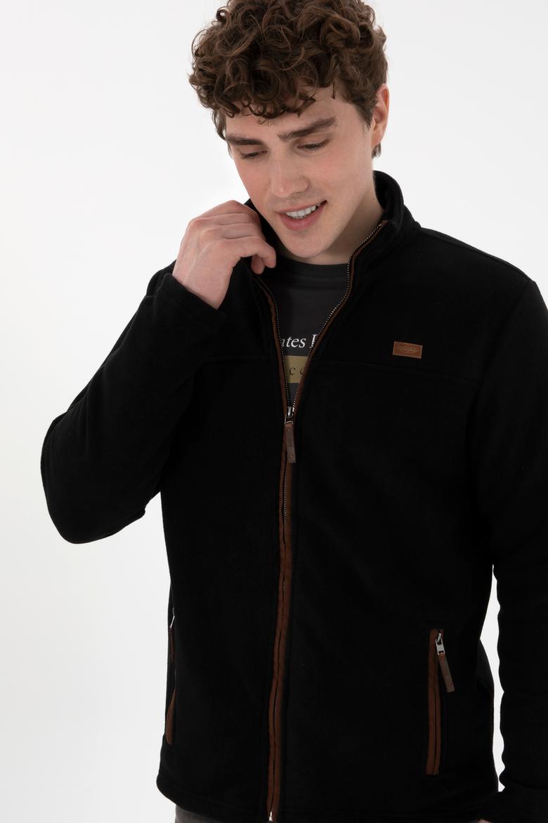 Erkek Siyah  Polar Örme Hırka - 50290594049