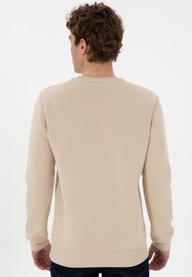 Erkek Regular Fit Bisiklet Yaka Taş Sweatshirt - 50292596024