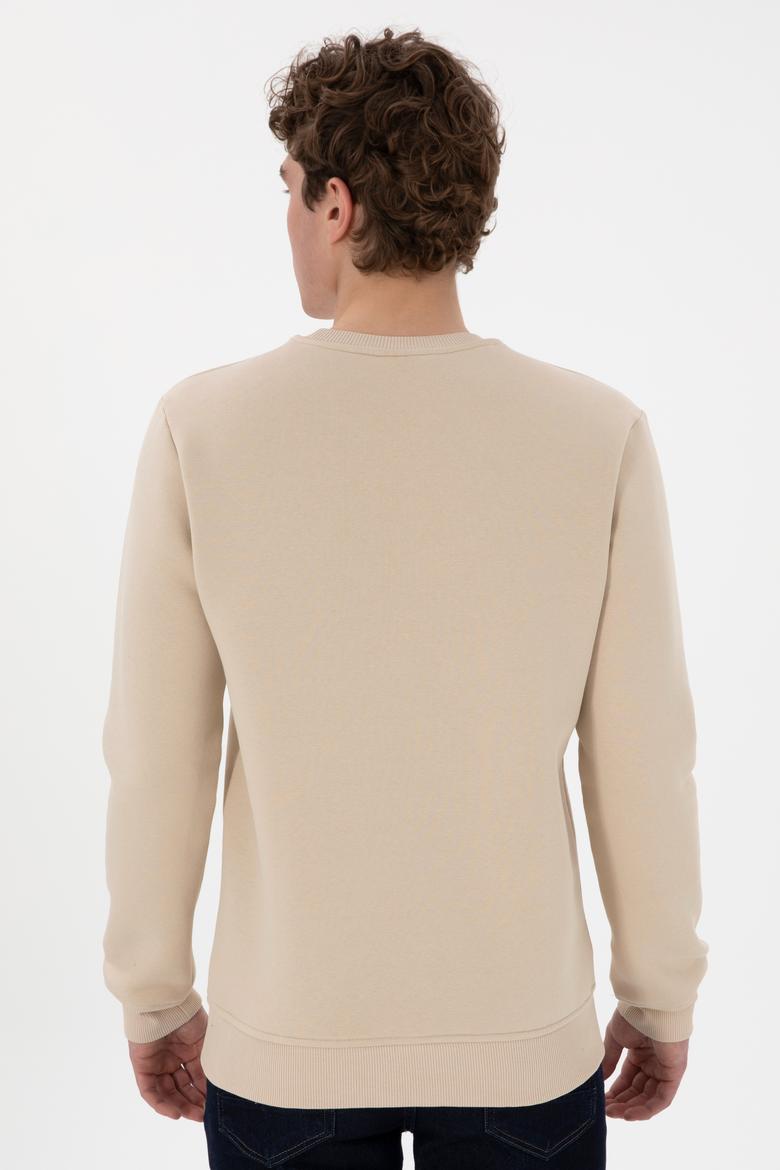 Erkek Regular Fit Bisiklet Yaka Taş Sweatshirt - 50292596024