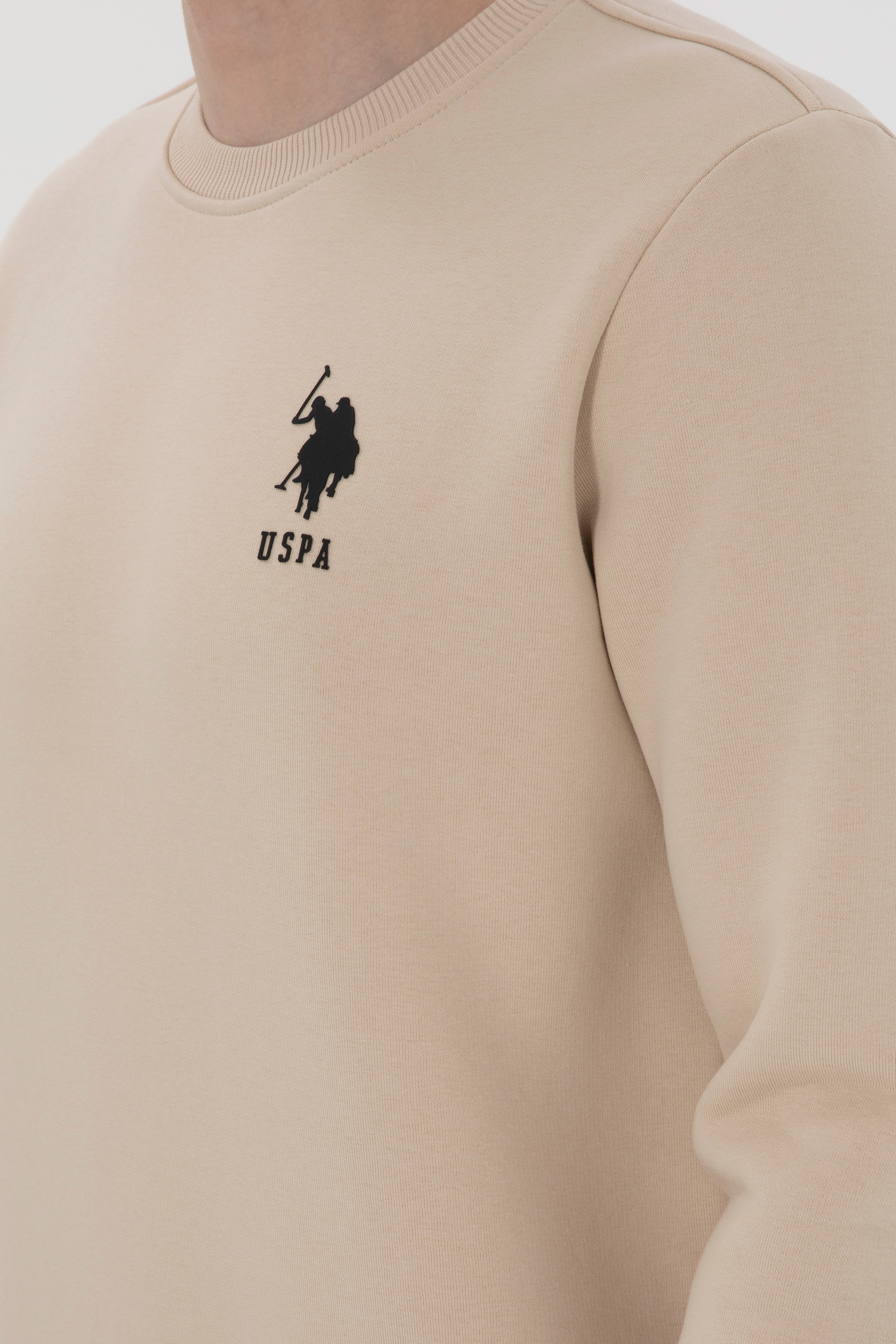 Erkek Regular Fit Bisiklet Yaka Taş Sweatshirt - Image 7