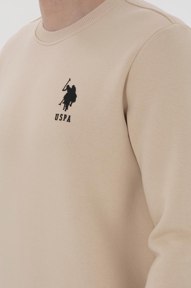 Erkek Regular Fit Bisiklet Yaka Taş Sweatshirt