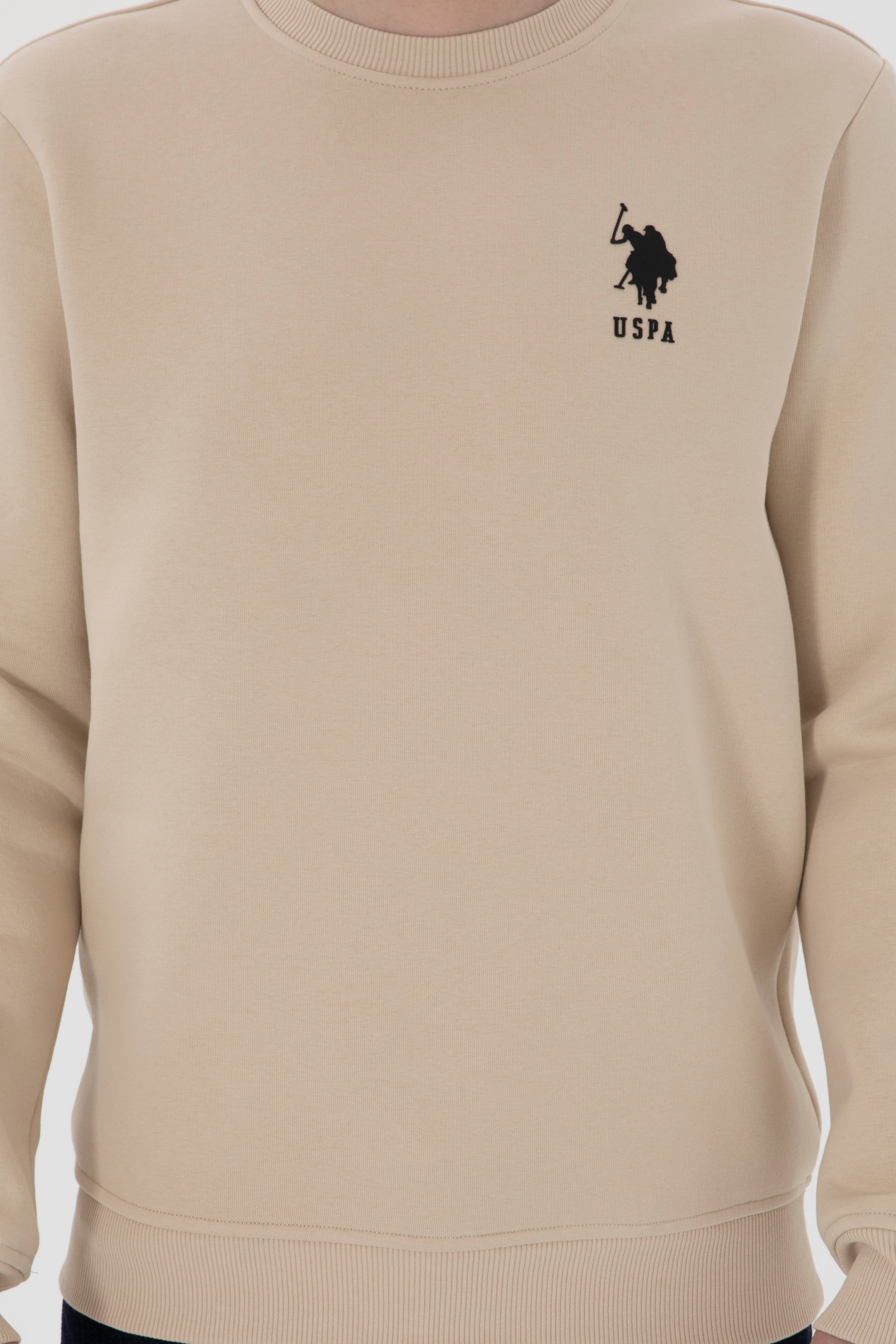 Erkek Regular Fit Bisiklet Yaka Taş Sweatshirt - Image 6