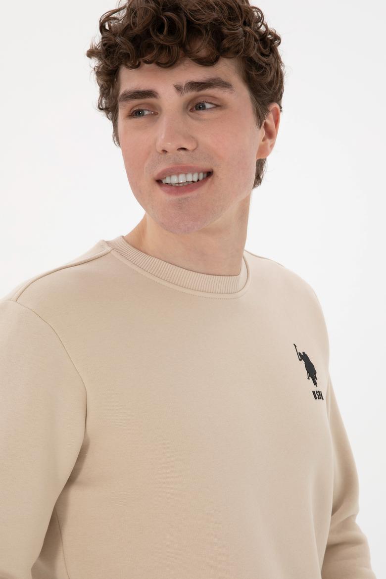 Erkek Regular Fit Bisiklet Yaka Taş Sweatshirt - 50292596024