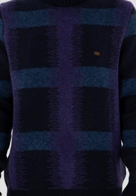 Erkek Regular Fit Bisiklet Yaka Lacivert Kazak - 50293138018