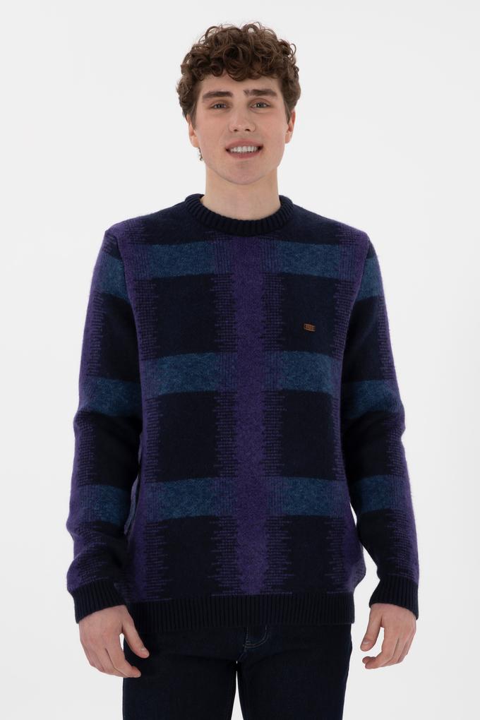 Erkek Regular Fit Bisiklet Yaka Lacivert Kazak