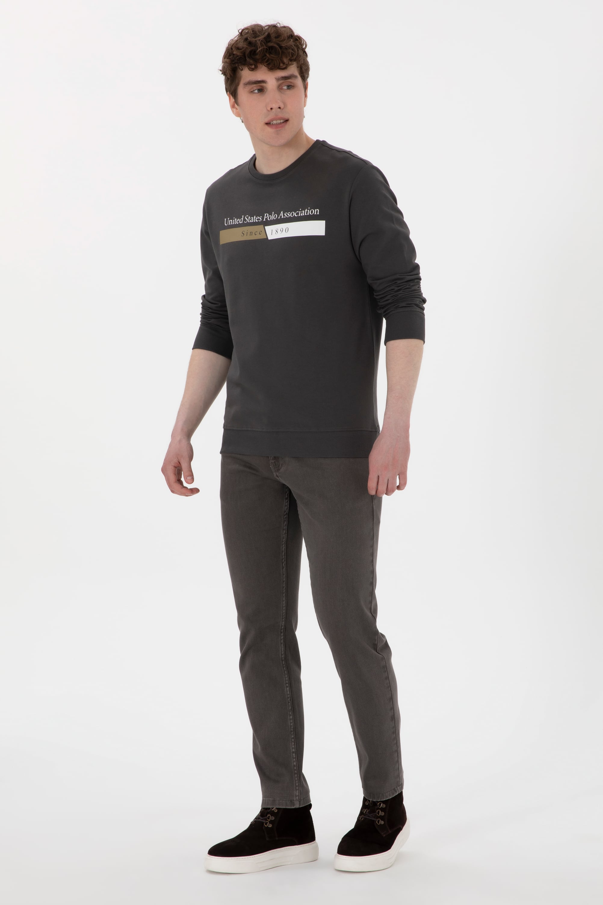 Erkek Antrasit Sweatshirt - Image 4