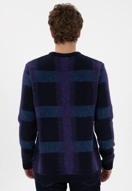 Erkek Regular Fit Bisiklet Yaka Lacivert Kazak - 50293138018