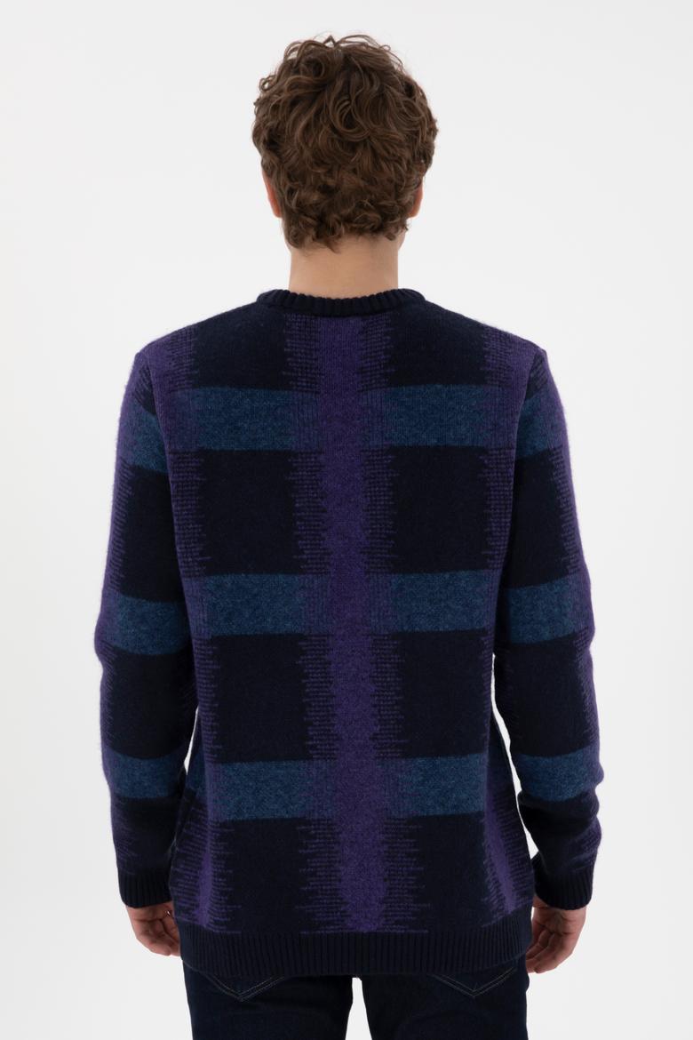 Erkek Regular Fit Bisiklet Yaka Lacivert Kazak - 50293138018