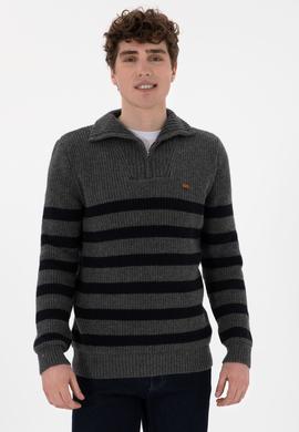 Erkek Antrasit Melanj Kazak - 50293125028