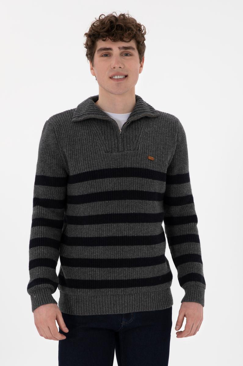 Erkek Antrasit Melanj Kazak