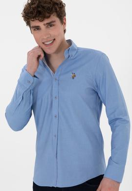 Erkek Mavi Uzun Kollu Gömlek - 50300234008