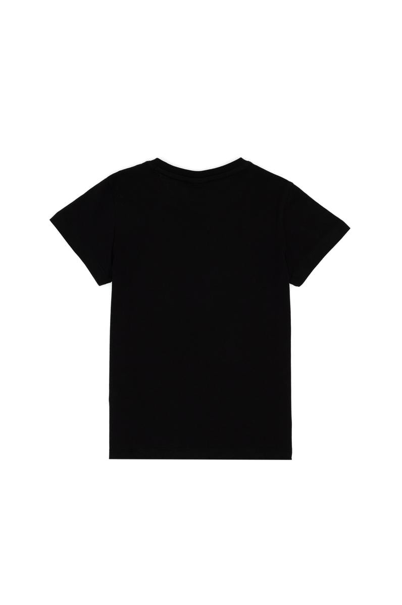 Erkek Çocuk Siyah Basic Bisiklet Yaka Tişört