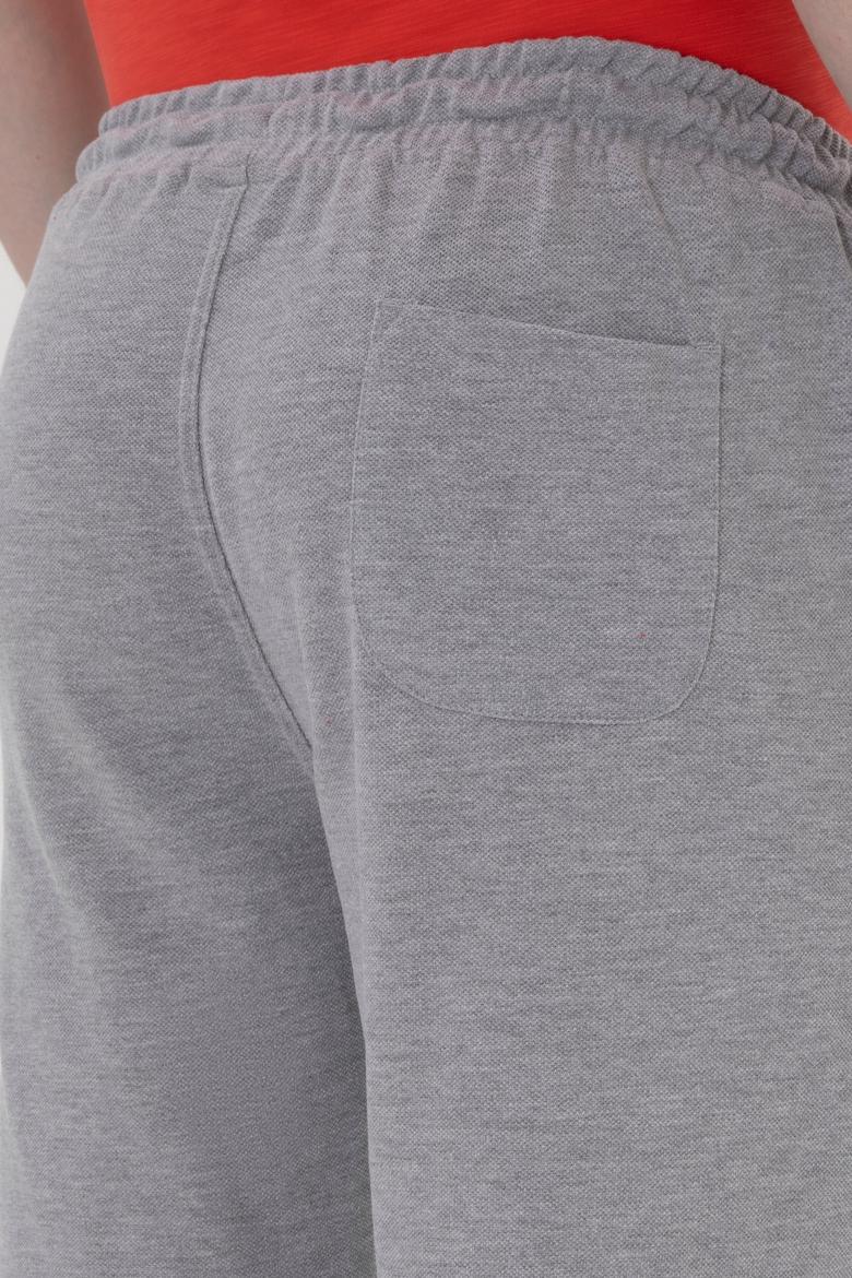 Erkek Gri Melanj Örme Şort - 50298038096